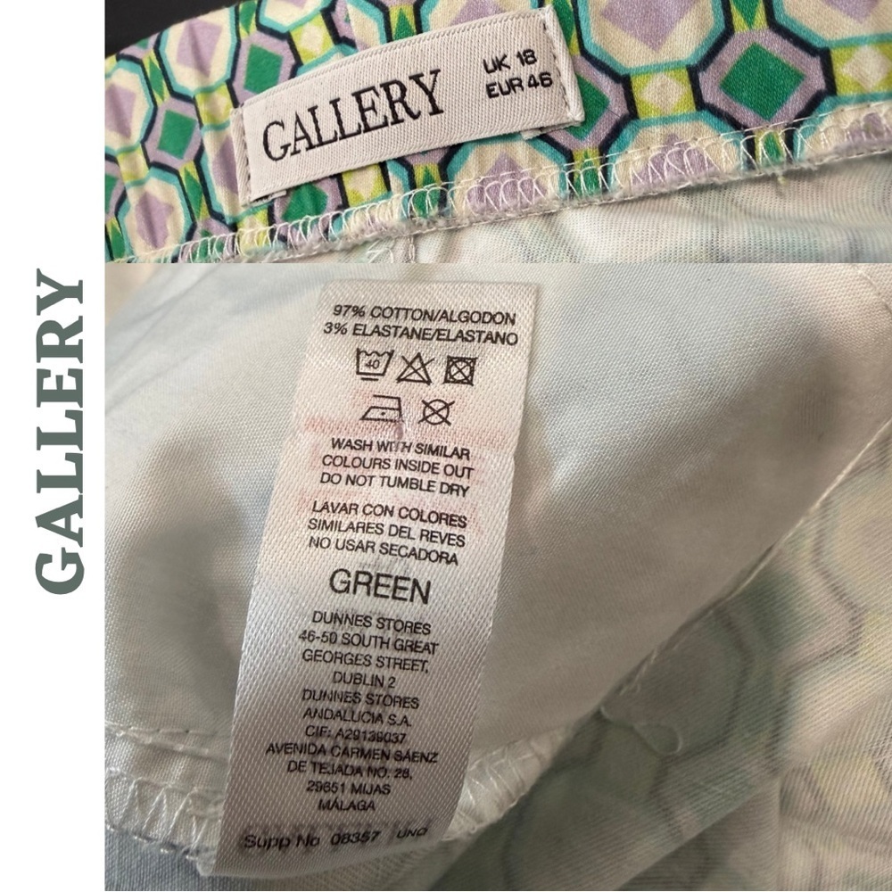 Gallery Geo Print Ankle Pants UK 18 US 14 Stretch - Picture 6 of 6